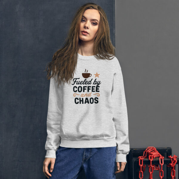 Coffee and Chaos Sweatshirt - Unisex Cozy Sweatshirt - Image 24