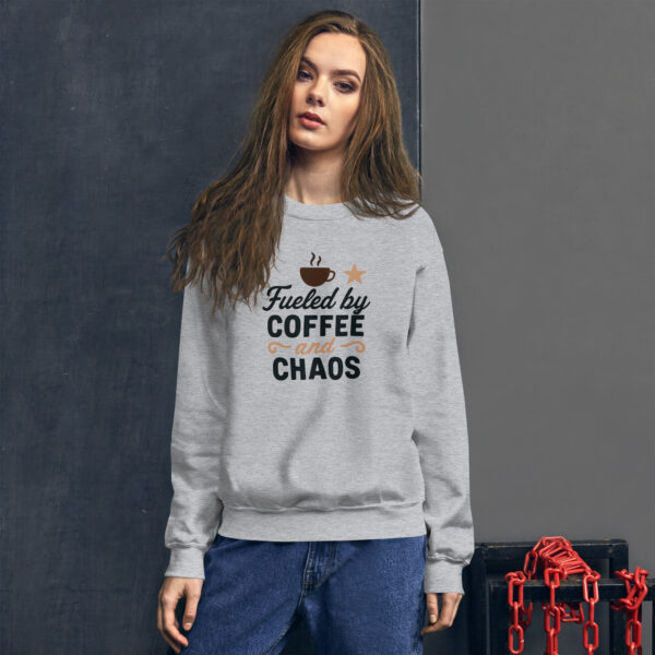 Coffee and Chaos Sweatshirt - Unisex Cozy Sweatshirt - Image 19