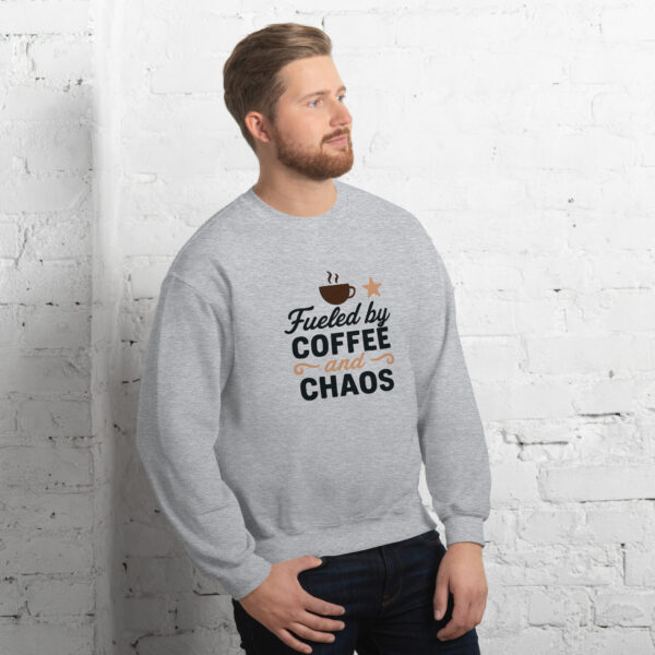 Coffee and Chaos Sweatshirt - Unisex Cozy Sweatshirt - Image 3