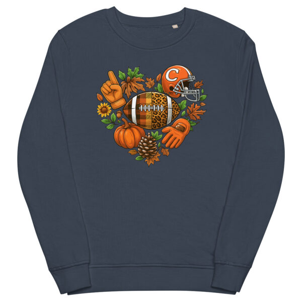 Fall Floral Football Sweatshirt - Retro Game Organic Pullover for Autum - Image 5