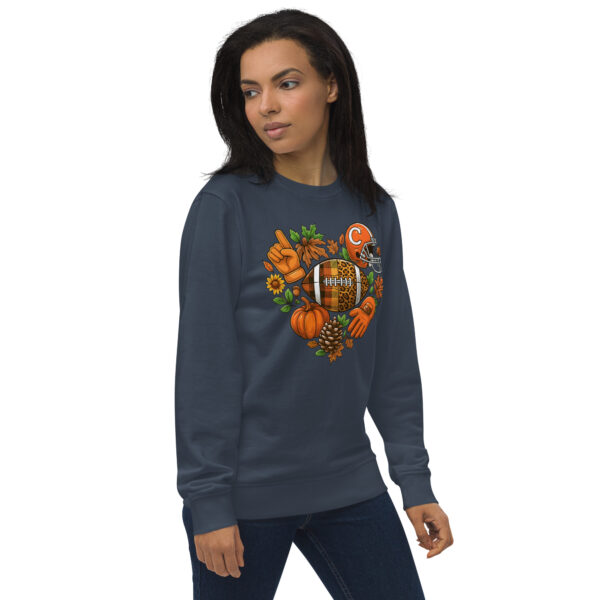 Fall Floral Football Sweatshirt - Retro Game Organic Pullover for Autum - Image 4