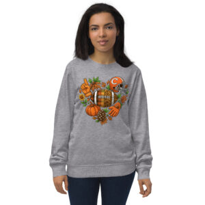 Fall Floral Football Sweatshirt - Retro Game Organic Pullover for Autum