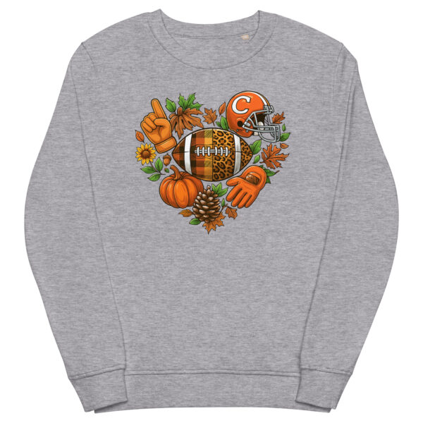 Fall Floral Football Sweatshirt - Retro Game Organic Pullover for Autum - Image 9