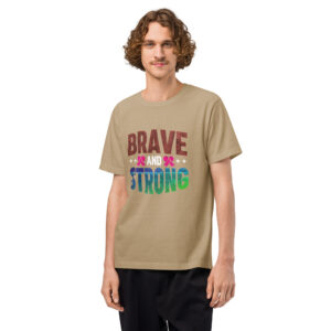 Brave & Strong Oversized Tee for Men and Women