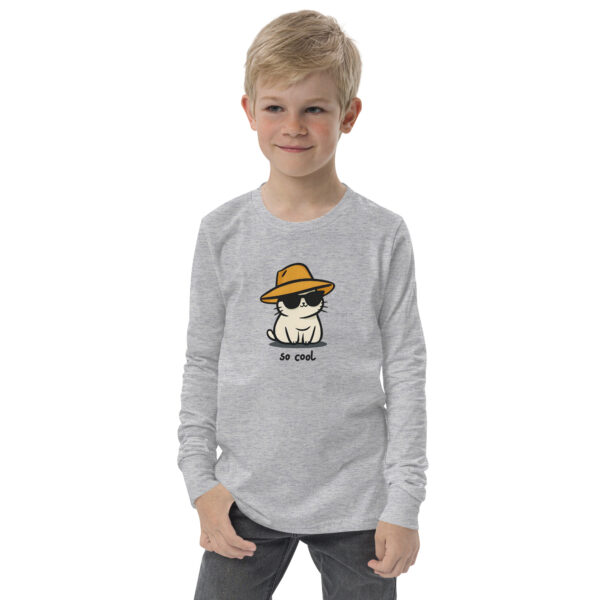 Minimalist Cool Kidz Long Sleeve Tee for Youth with Stylish Sunglasses - Image 9