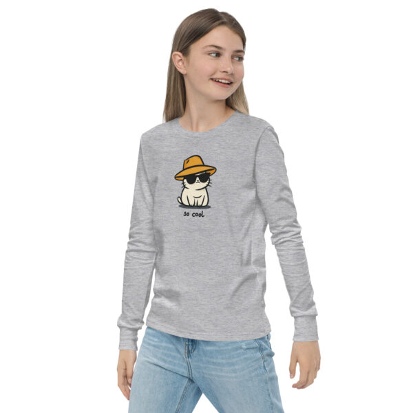 Minimalist Cool Kidz Long Sleeve Tee for Youth with Stylish Sunglasses