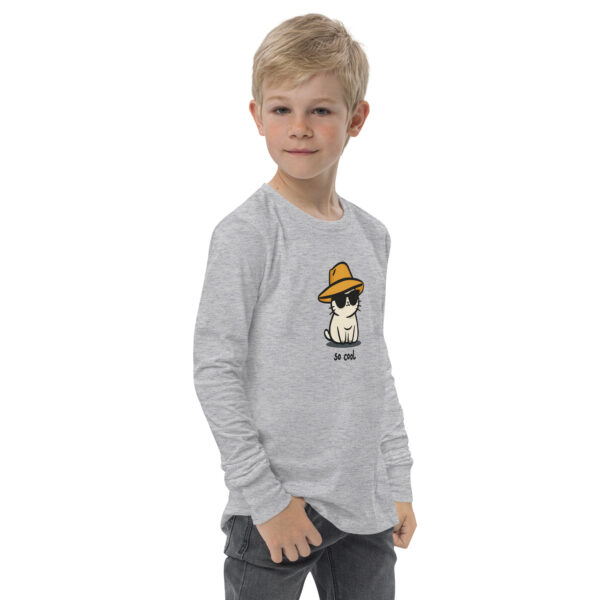 Minimalist Cool Kidz Long Sleeve Tee for Youth with Stylish Sunglasses - Image 11