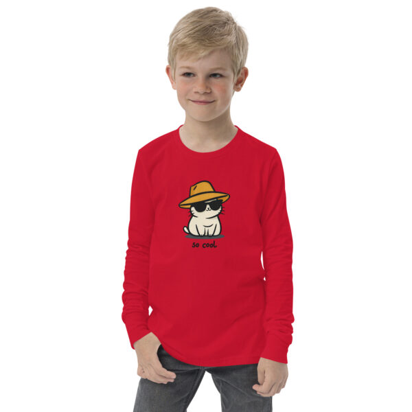 Minimalist Cool Kidz Long Sleeve Tee for Youth with Stylish Sunglasses - Image 6