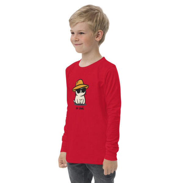 Minimalist Cool Kidz Long Sleeve Tee for Youth with Stylish Sunglasses - Image 7