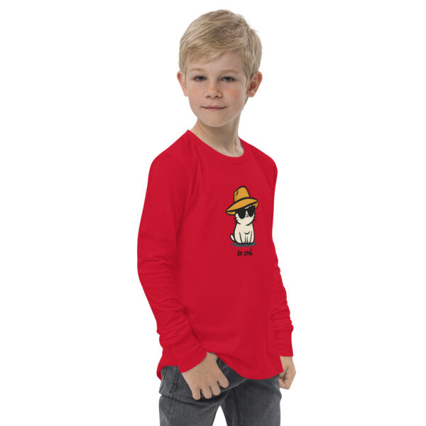Minimalist Cool Kidz Long Sleeve Tee for Youth with Stylish Sunglasses - Image 8
