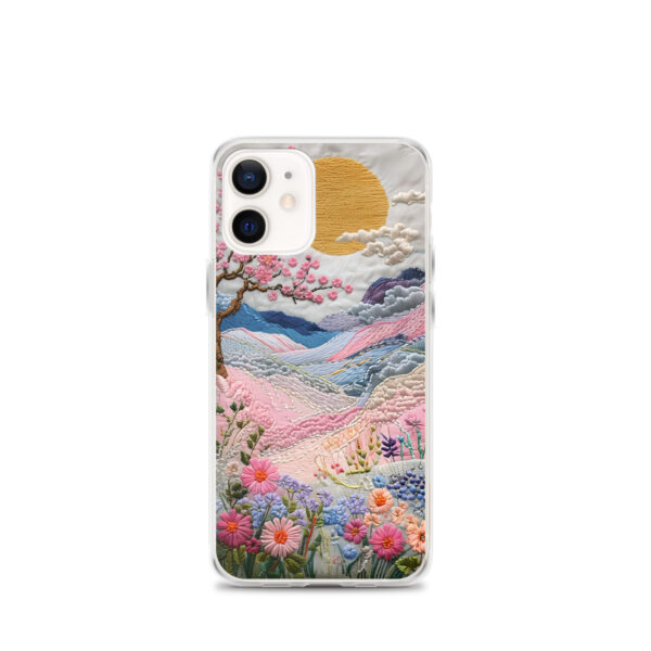 Cherry Blossom Embroidery Phone Case - Vibrant Landscape Art on Clear Case for iPhone® - Image 8