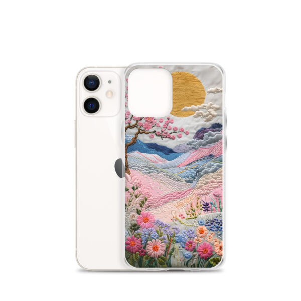 Cherry Blossom Embroidery Phone Case - Vibrant Landscape Art on Clear Case for iPhone® - Image 9
