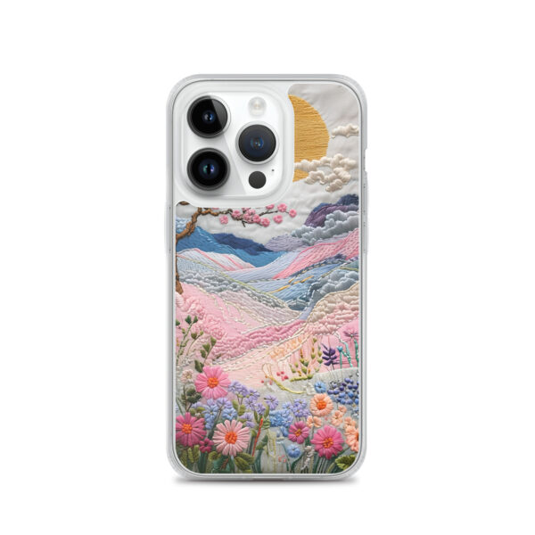 Cherry Blossom Embroidery Phone Case - Vibrant Landscape Art on Clear Case for iPhone® - Image 28