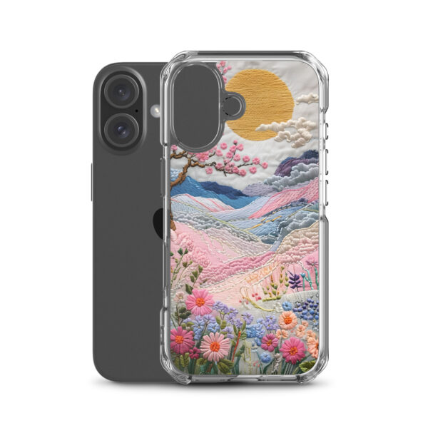 Cherry Blossom Embroidery Phone Case - Vibrant Landscape Art on Clear Case for iPhone® - Image 47