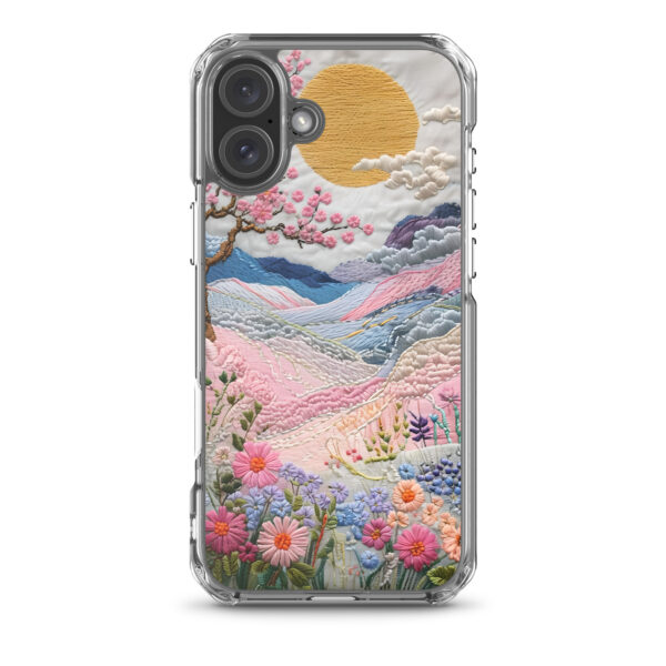 Cherry Blossom Embroidery Phone Case - Vibrant Landscape Art on Clear Case for iPhone® - Image 40