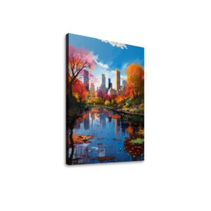 Central Park Skyline Canvas Print - Vibrant NYC Wall Art 2:3 Ratio 24x36"
